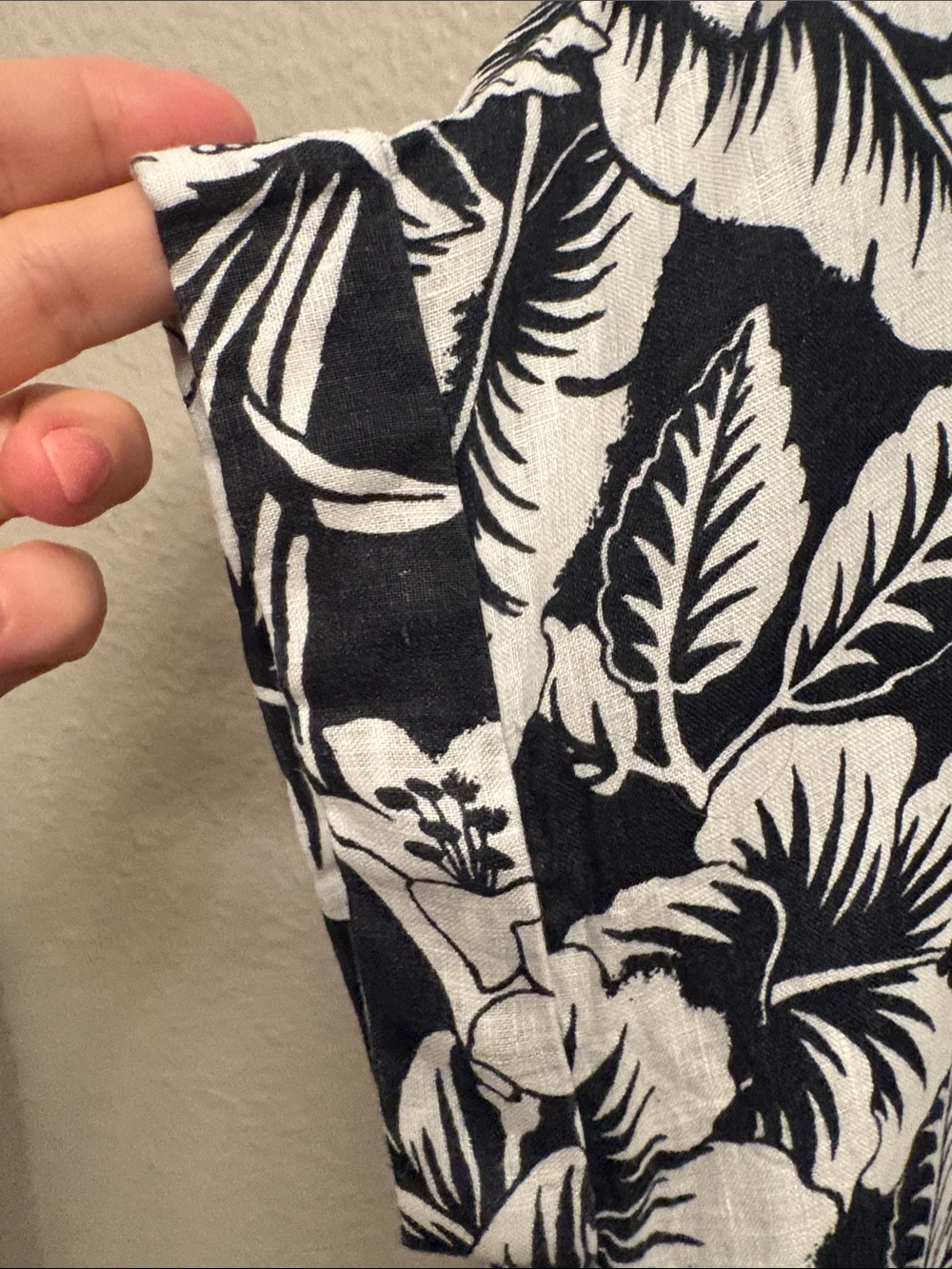 Lauren/Ralph Lauren Black & White Tropical Print Shirt - Picture 5 of 8